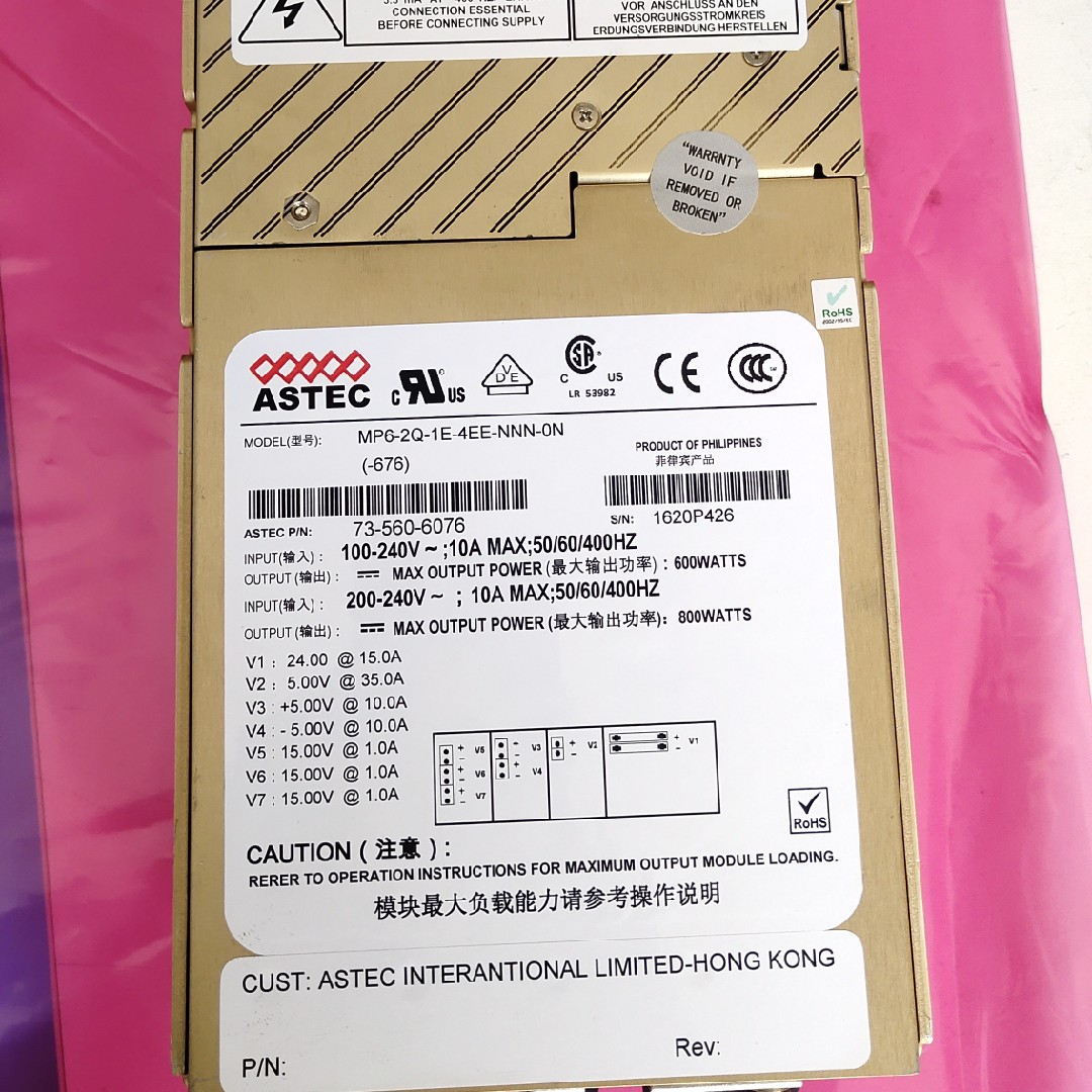 ASTEC MP6-2Q-1E-4EE-NNN-0N-676 Yada Power Supply 90% new warranty half a year Inquiry