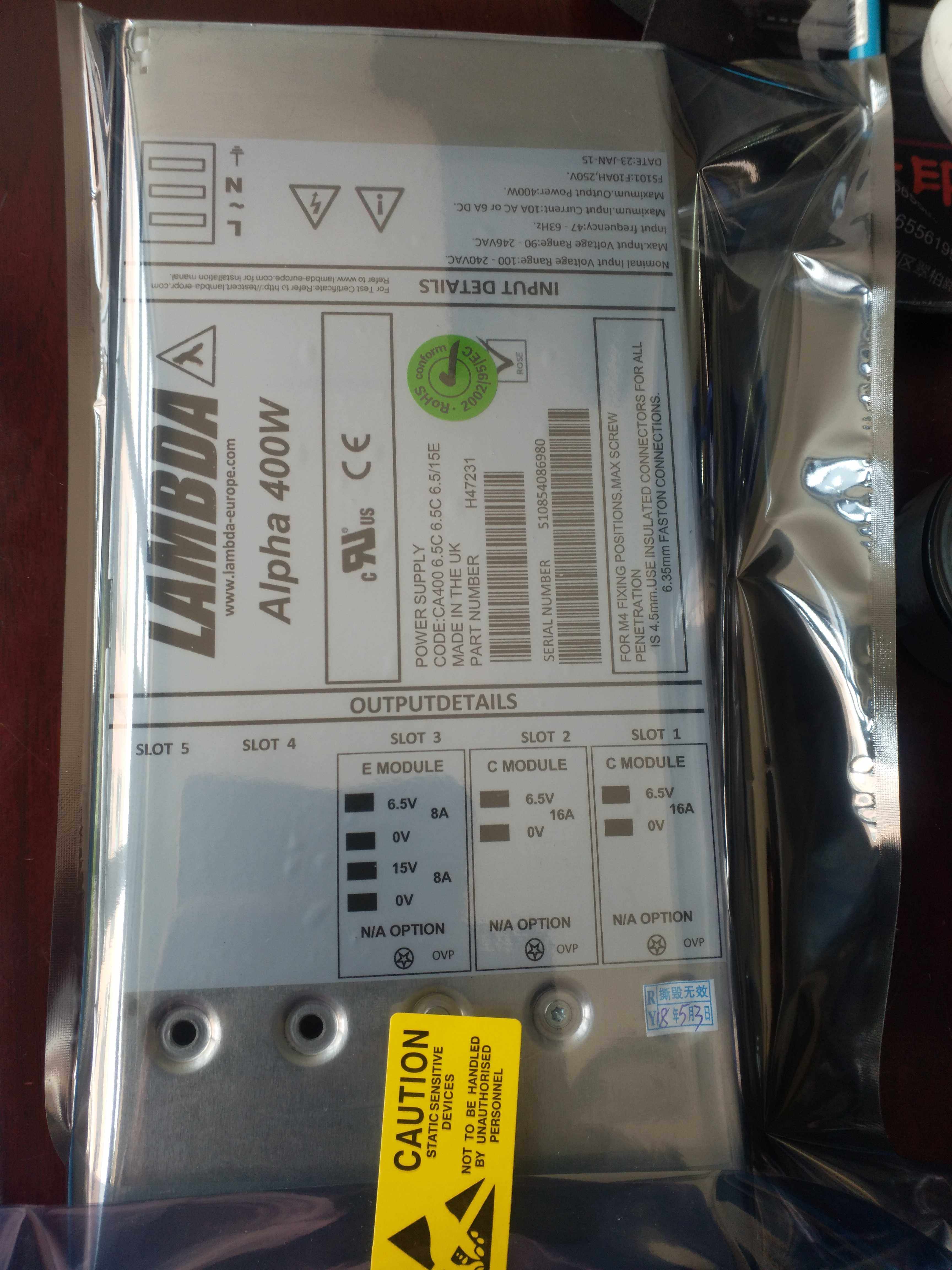 ALPHA 400W original power supply H47231 quality shelf year