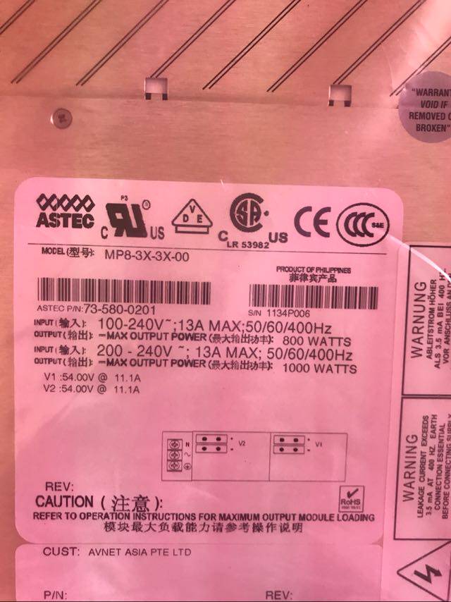 ASTEC original power supply MP8-3X-3X-00 Power supply 73-580-0201