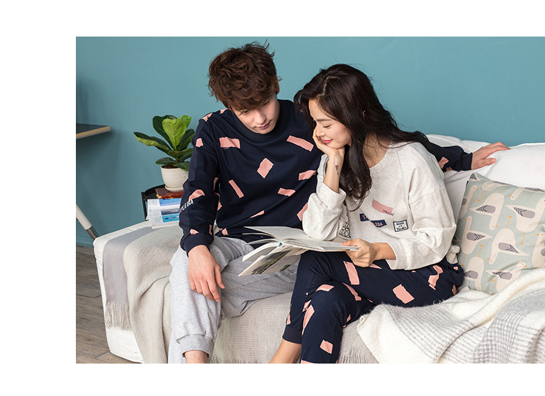 [Tự hoạt động] Jing Yun dịch vụ nhà dài tay đơn giản lỏng lẻo vài đồ ngủ giản dị Z77025-Z77026 những kiểu đồ bộ de thương
