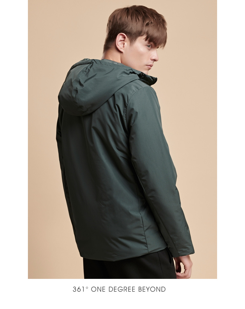 361 độ nam 2018 mùa đông mới ấm áp quần áo cotton ngắn 361 mùa đông áo khoác thể thao nam - Quần áo độn bông thể thao áo phao cổ lông