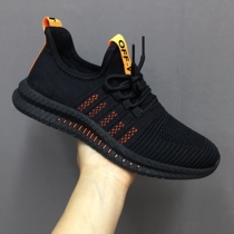 Sports casual shoes men 2020 spring and summer new Tride men shoes flying woven breathable running shoes Net red with the same car shoes