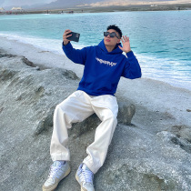 SANBAI three hundred autumn lazy corduroy trousers mens drawstring casual pants loose mens velvet sweatpants