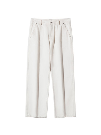 SANBAI 叁佰猫须牛仔裤男新款美式直筒宽松休闲复古长裤