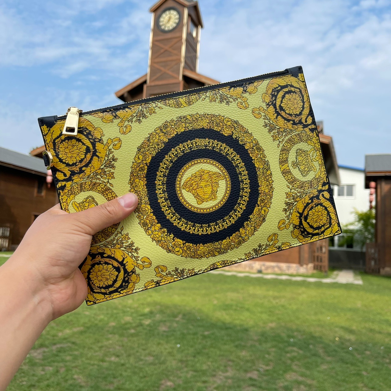 Handbags Male Handbags Handbags Men's Tide Cards Light Extravagant Men's Handbags Genuine Leather Fashion Business Hands Grab Bag Casual Envelope bag