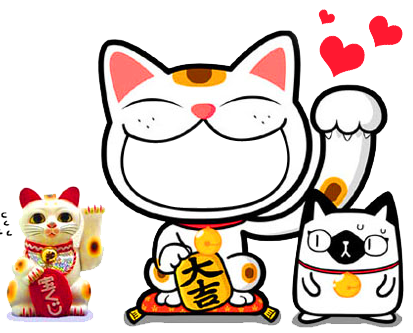 1款日系卡通手绘招财猫聚财猫小猫咪png免扣设计素材 1款日系卡通手绘招财猫聚财猫小猫咪png免扣设计素材