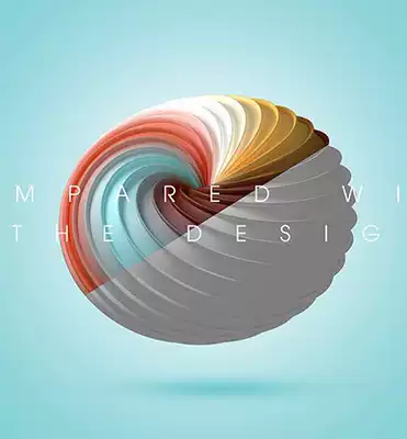 C4D colorful twisted rotating ring animation engineering creative scene 3D model material SC274