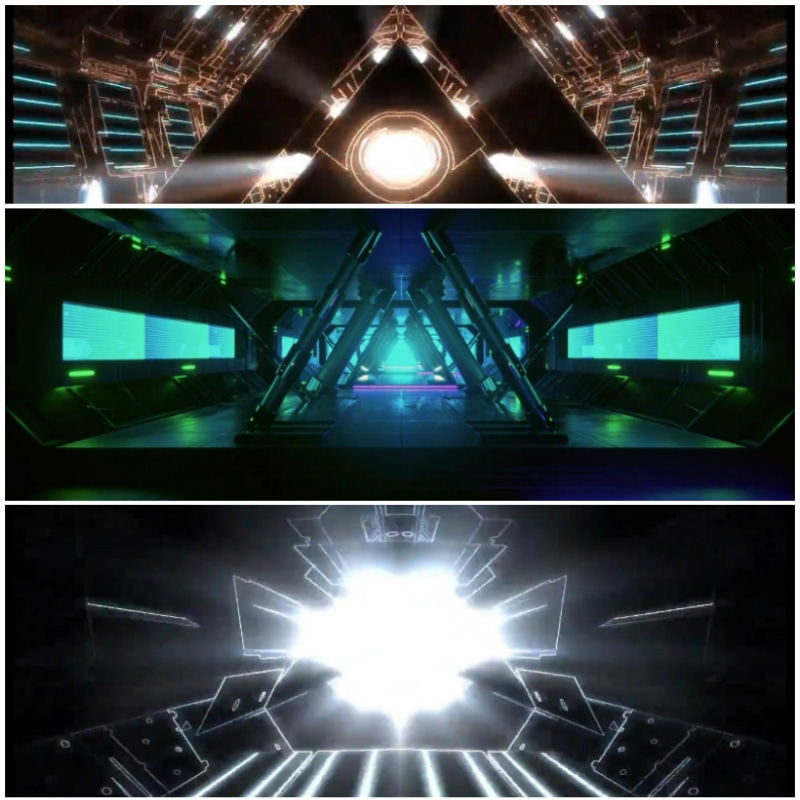 7 kinds of mechanical dance dynamic cool song and dance stage party performance large screen led background high-definition video material