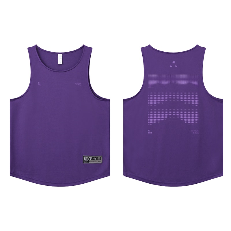 New Style Cool Quick-Dry Mesh Sports Vest for Women, Summer Round Neck Couple's Polka Dot Print Outdoor Sleeveless T-Shirt for Men
