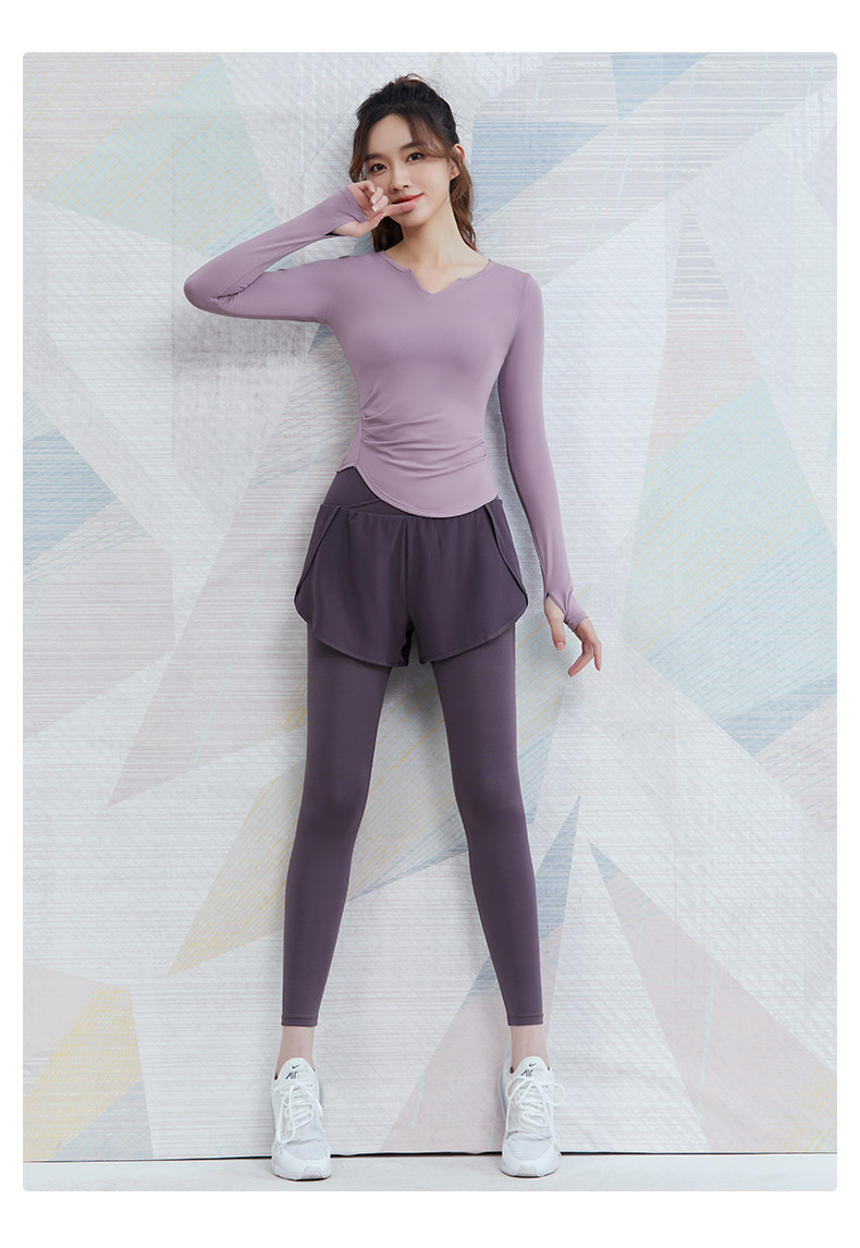 10-小V領褶皺長袖 V腰短褲假兩件_13.jpg