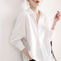 White Shirt Woman Long Sleeve Retro Spring Autumn Summer Blouse Design Sensation Small Crowd Temperament Slim Fit Yyds