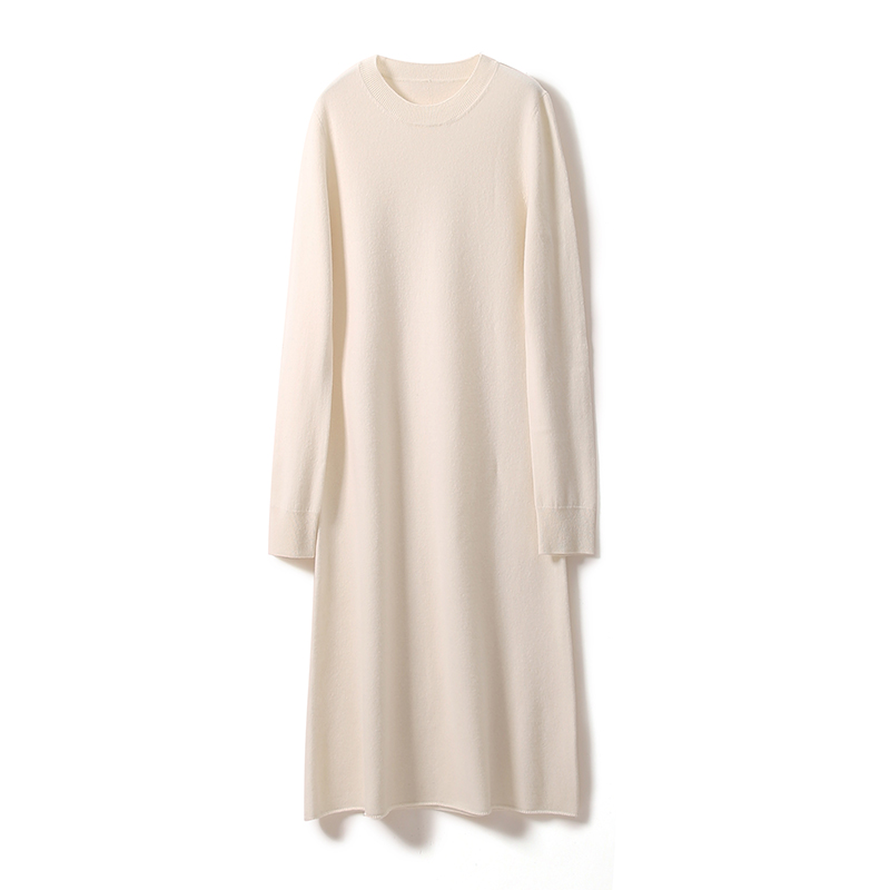 Rong Mei (QZ0829166) micro-shrink wool paper people see sense of knit dress