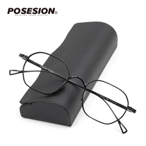 POSESION ultralight pure titanium polygonal spectacle frame female polygonal eye frame male titanium frame Myopia Eye Frame Tide