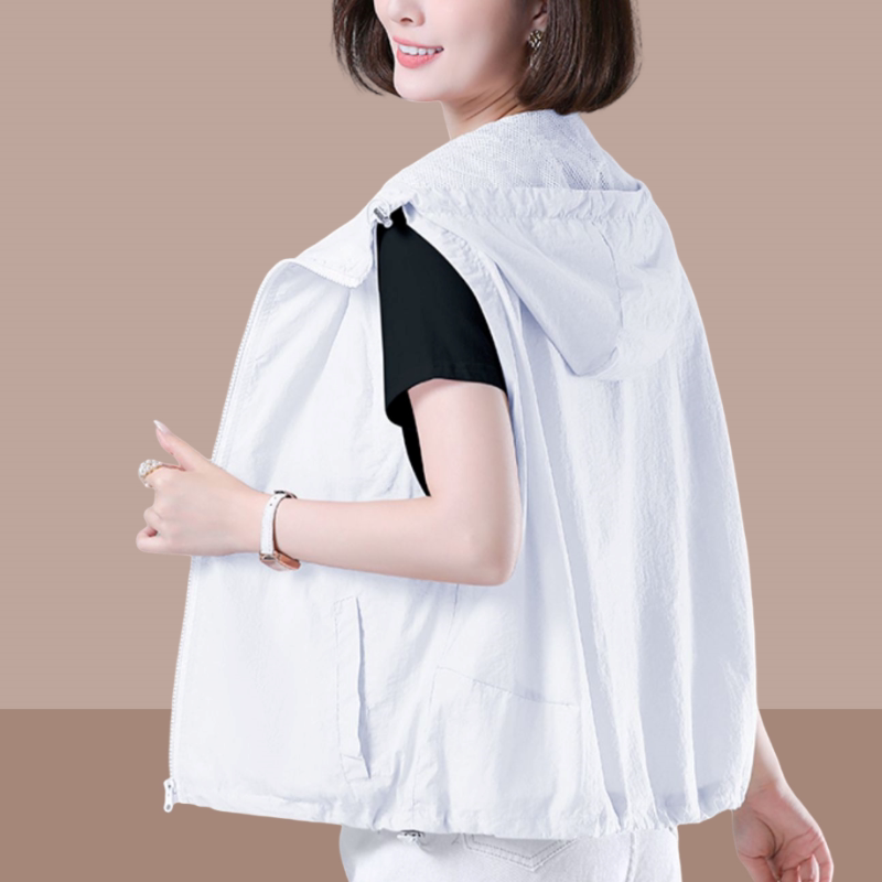 Casual Thin Vest for Women, Short and Stylish Outerwear, 2026 Summer New Style, Large Size Loose Sleeveless Jacket