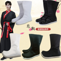 Ancient costume boots Hanfu boots antique shoes mens costume chivalrous soap boots Chinese style mens Hanfu ancient style boots with raised heads