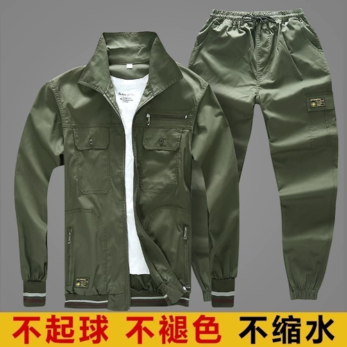 Летний камуфляжный хлопковый комплект для работы, износостойкий дышащий лонгслив, рабочая одежда