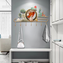 Modern light luxury hook entry living room wall decoration wall hanging door behind European simple crystal porcelain painting creative clothes hanger