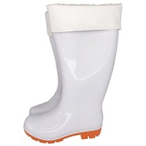 Warm Plus Suede Plus Cotton White Food Boots Liner Men Rain Boots High Cylinder Cotton Rain Shoes Non-slip Super Size Rubber Shoes Water Shoes