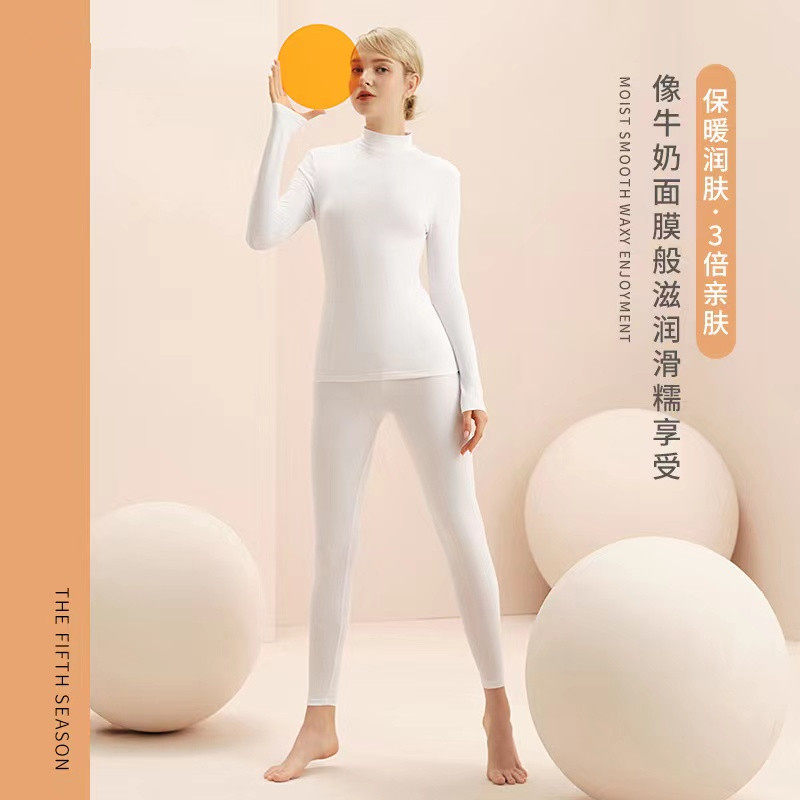 Suit) Women's Underwear Bouric Acid Bacteriostatic Skin Semi-High Neckline Collar Beauty Unsensations Unsensations And Kinder Skin-care Pants.