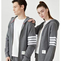 Y3KBE Classic Four Bars Huffag Tb Zip Jacket Jacket for men and women Ins 100 hitch with cap blouses cardiovert casual