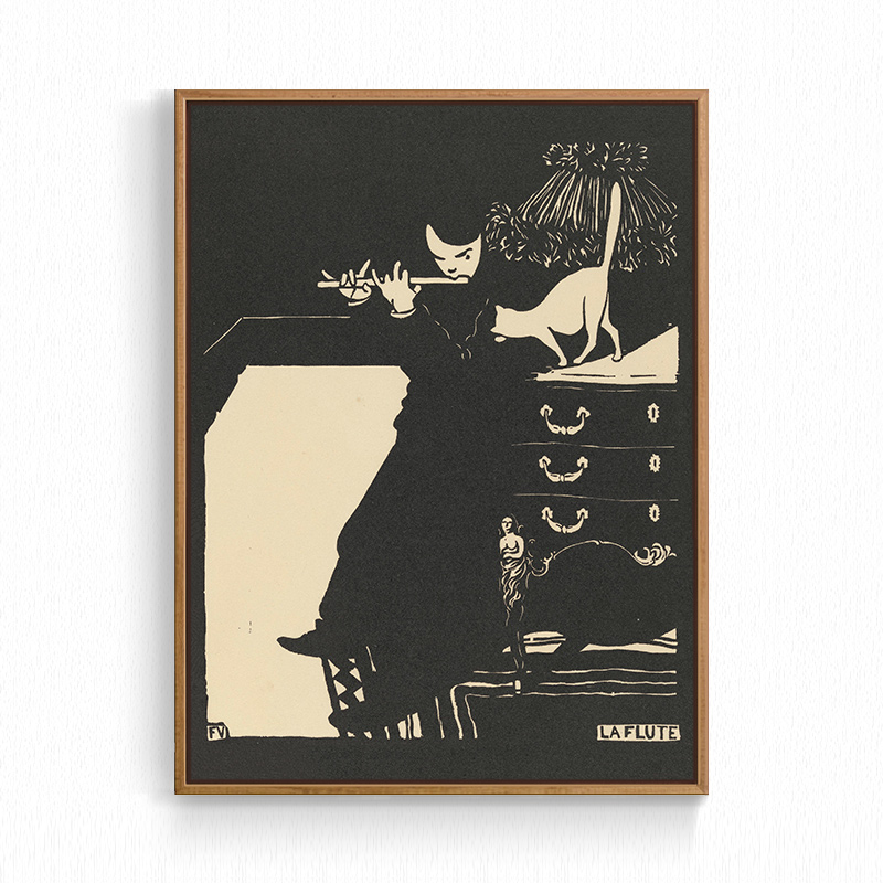 Music Playing Black and White Prints Violin Guitar Piano Flute Vallotton Narration VoiceOver Decorative Painting