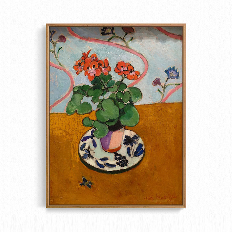 Geanium's tenderness of Matisse Pink Flowers Plants Narrator VoiceOver Decoration Paintings