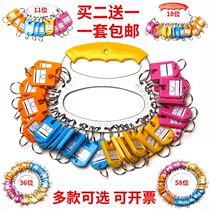 Thickened key plate keychain metal ring does not rust key plate marking key card key ring chain management