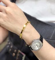 Panda fishing 3D hardgold gold foot screw bracelet 7 8-8 8 gram thick version 54 56 58 60