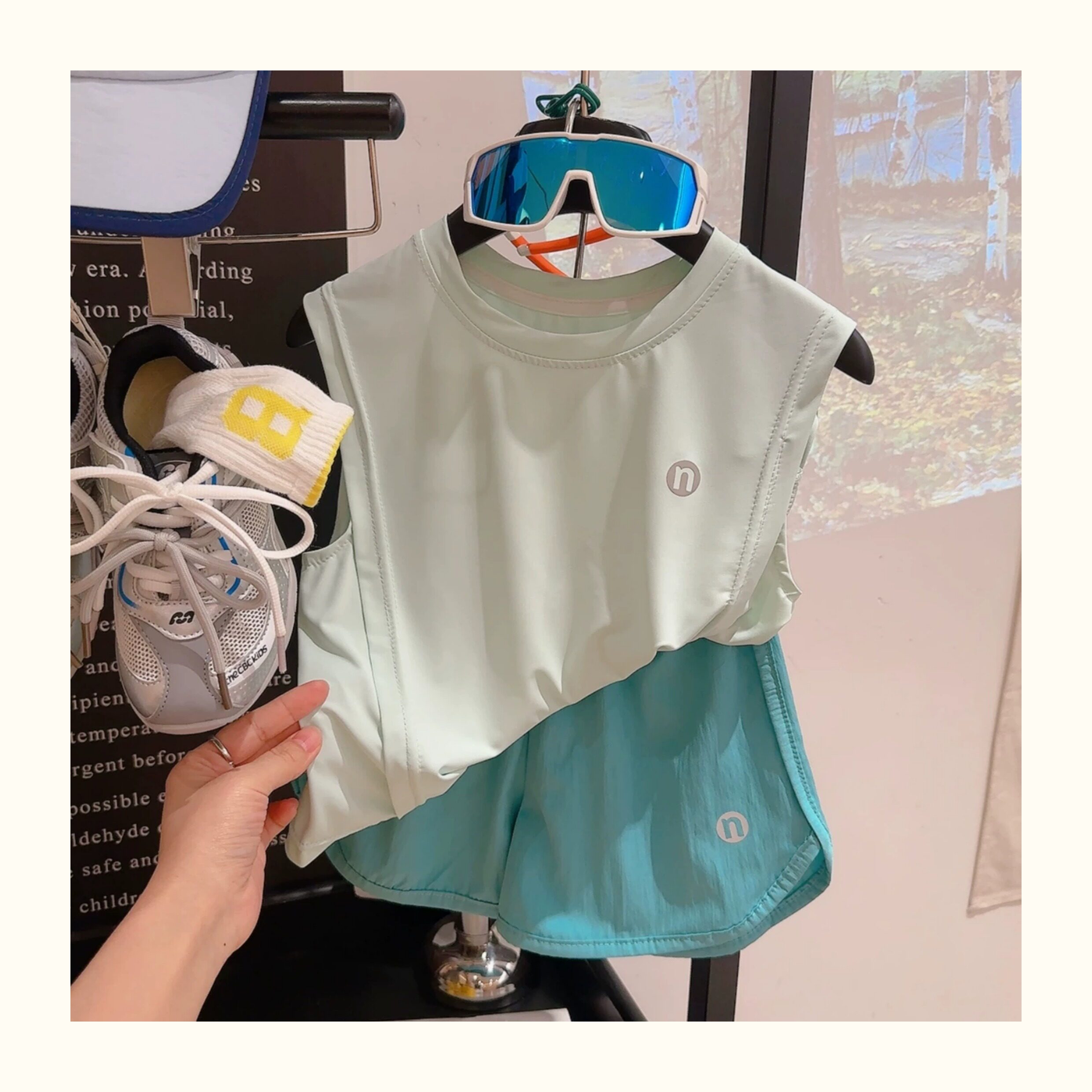 Children's Sun Protection Quick-Drying Sleeveless Vest and Shorts Two-Piece Set 2026 Summer New Korean Style Hot-Selling Ice-Feel Sports Suit — 6