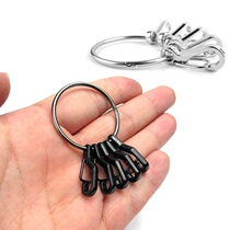 Quick-release ring set TEC mountaineering buckle stainless steel simple spring hook quick-hanging keychain key ring alloy