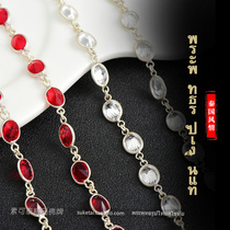 Sukhothai Thai characteristic pure silver chain Womens necklace sweater chain color bead enamel chain Buddha chain