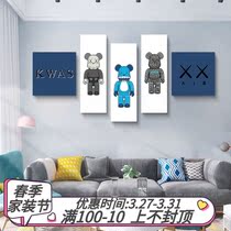 Violence bear trend kaws decorative painting poster Cartoon creative background wall hanging painting kindergarten bedroom childrens room