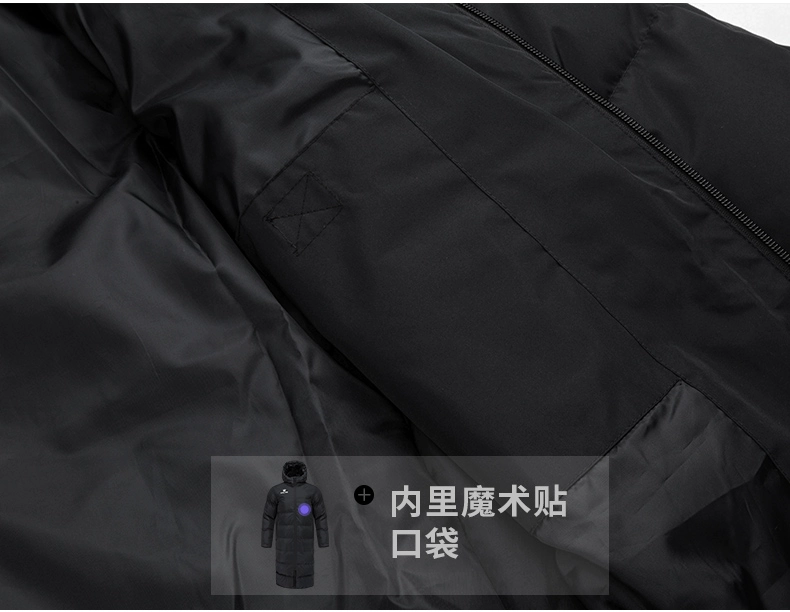 Kalmei 2018 mùa thu đông mới quần áo cotton nam sinh viên thể thao không thấm nước độn trùm đầu áo khoác cotton dài ấm áp