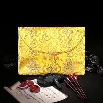 Buddha protection bag Scripture bag bag Sutra bag Satin 16 open version A4