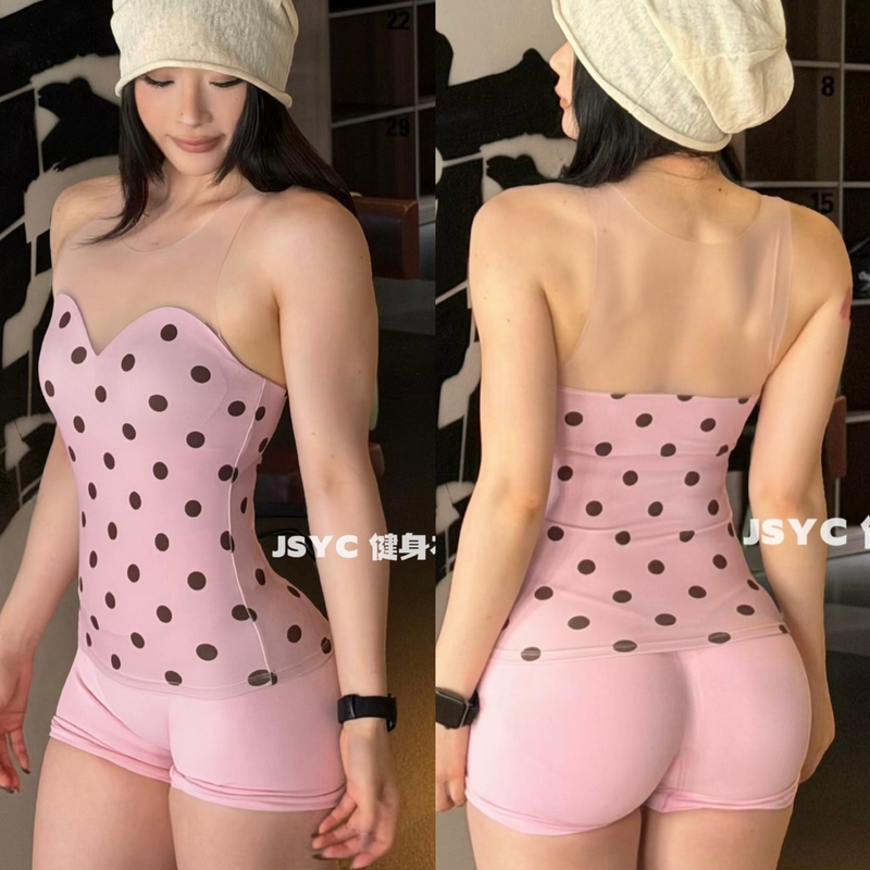 Yoga Vest with Chest Pads, Beautiful Back, Shock-Proof Sports Bra, Heart-Shaped Neckline, Slim Fit, Pilates Training and Fitness