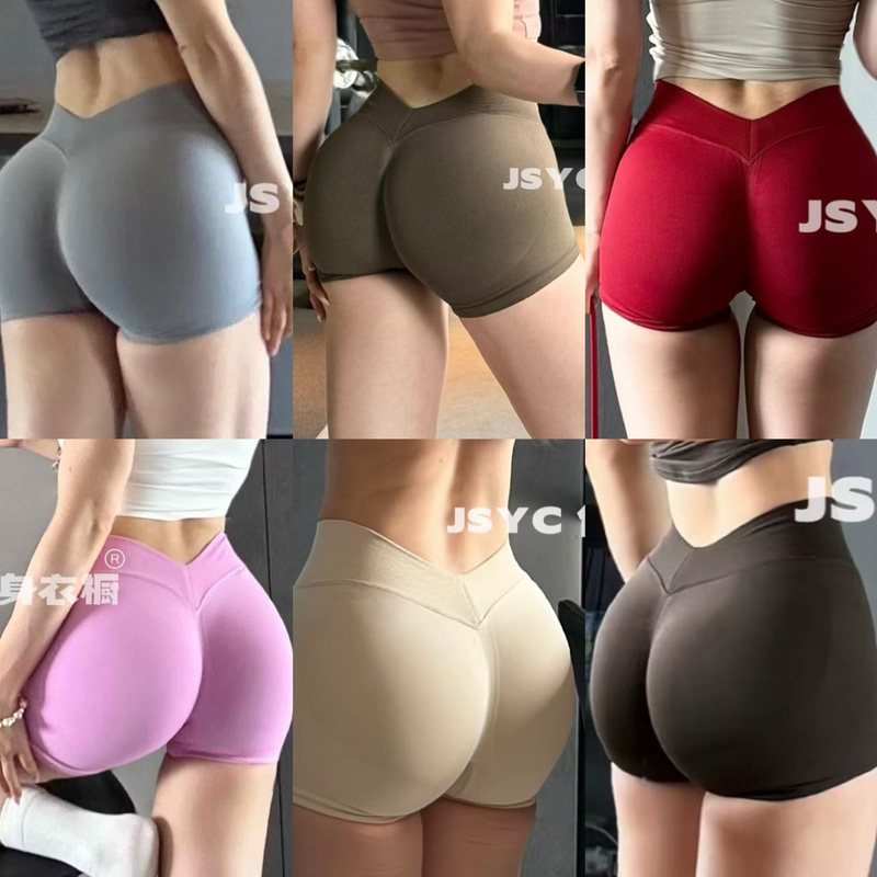 2026 New Style High-Waisted Lycra High-Elasticity Butt-Lifting Tight Seamless Shorts Yoga Shorts Three-Quarter Pants Summer