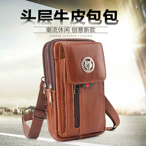 Ретро универсальная поясная сумка, водонепроницаемый ремень, ремешок для сумки, коллекция 2022, из натуральной кожи