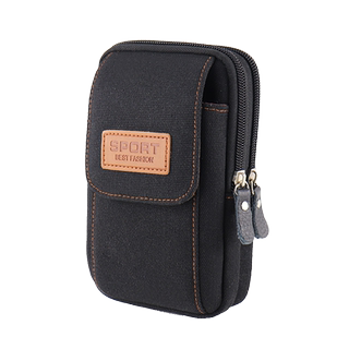 New men's canvas multifunctional mobile phone bag
