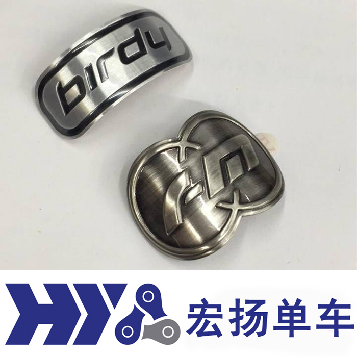Pacific Birdy bird head tube bronze head tube logo signage Birdy head tube aluminum plate frog