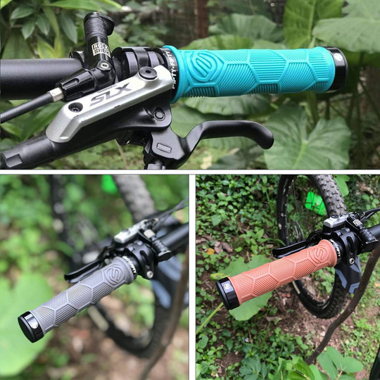 New Fifty-Fifty 5050 Downhill Mountain Bike Cross-Country Bicycle Single-Sided and Double-Sided Locking Rubber Grips