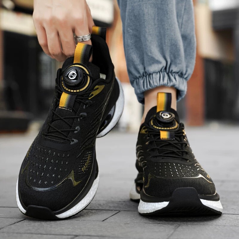 Qiao Zhou Non-Lace-Up Sports Shoes for Men, Youth Spring Ultra-Light Running Shoes for Junior High School Students, Sports Running Shoes