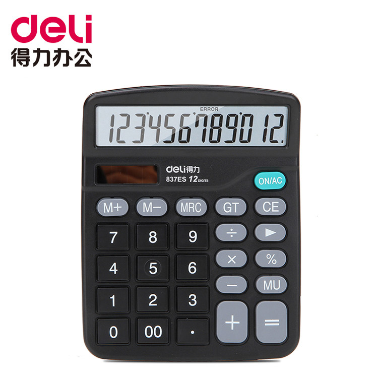 Efficient 837es Calculator Student Financial Accounting Special Screen Solar Dual Power Computer