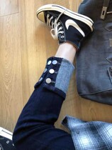 Spring Autumn 2022 New Leisure New Tang Jeans Small Sub High Street Do Nt Make Design Feel Broadlegged Pants Child Tide