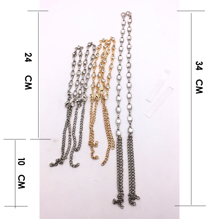 12 đôi giày cao gót nạm kim cương quanh dây buộc mắt cá chân để ngăn chặn rễ cây cải thiện đôi giày trên bó lớn của vòng chân thời trang ren - Vòng chân vòng đeo chân cho nữ