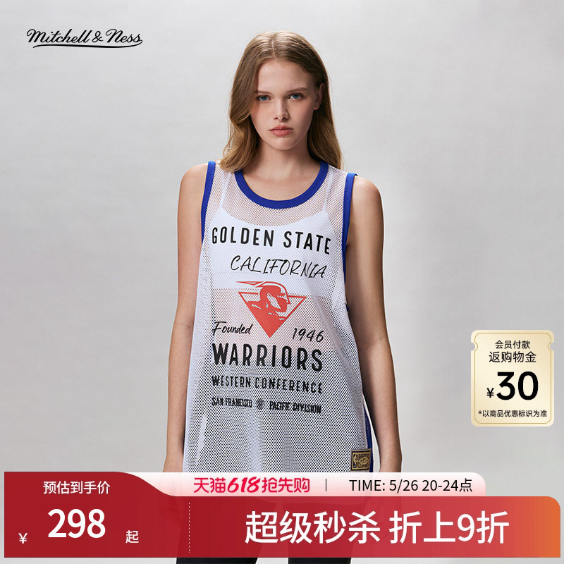 Mitchell&Ness Tank Top Warriors Lakers Knicks American Style Trendy Lightweight Mesh Sports Tank Top Women Mn