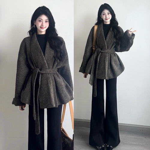 Пуховик, приталенный корсет, шерстяное пальто, штаны, комплект, большой размер, широкая цветовая палитра, изысканный стиль