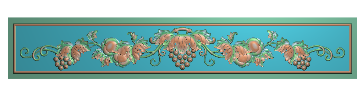 Grape hoarding finely carved figure grayscale relief electric pumpkin handle horizontal board fine grape hoarding finely carved figure 8