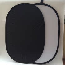 Double-sided scratching like a drawing board oval blue-green or black and white pure color background plate 60 * 90cm folding portable