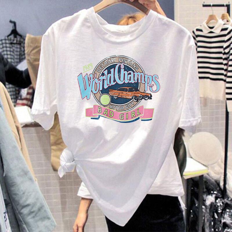 White short-sleeved T-shirt women's trendy spring and summer 2022 new mid-length version cover the buttocks loose large size cotton top