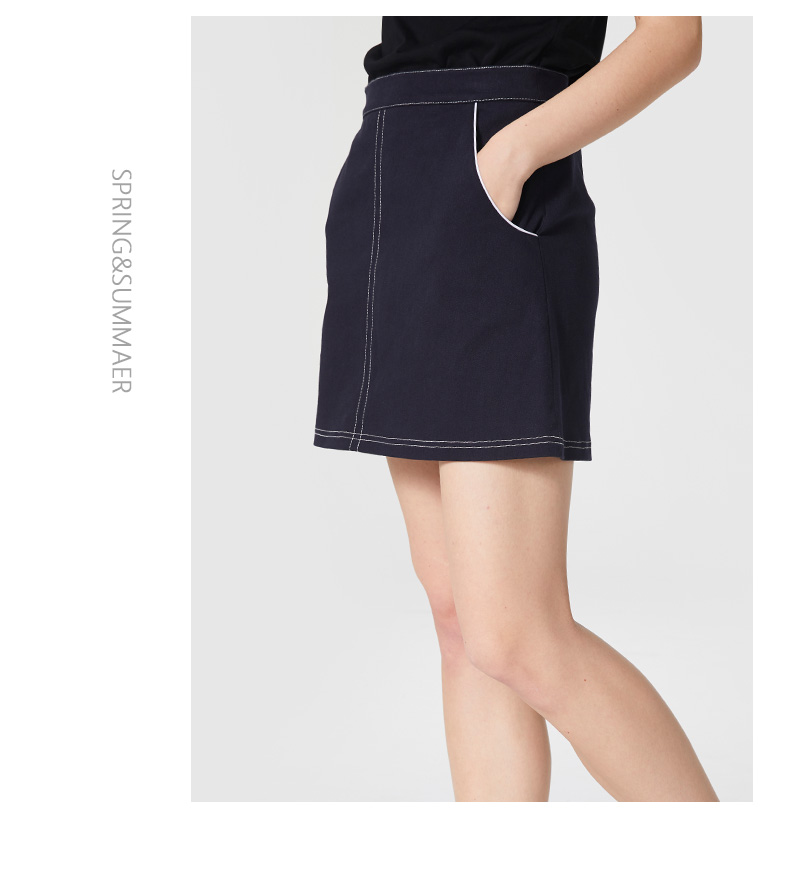 Váy khỉ denim nữ 2019 mới hè cao eo thon một chữ là váy công cụ mỏng in váy thể thao nữ - Trang phục thể thao quần áo thể thao nữ